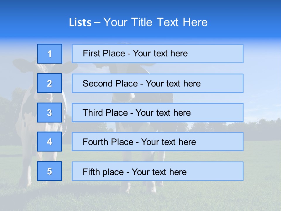 Agriculture Grazing Fresian PowerPoint Template