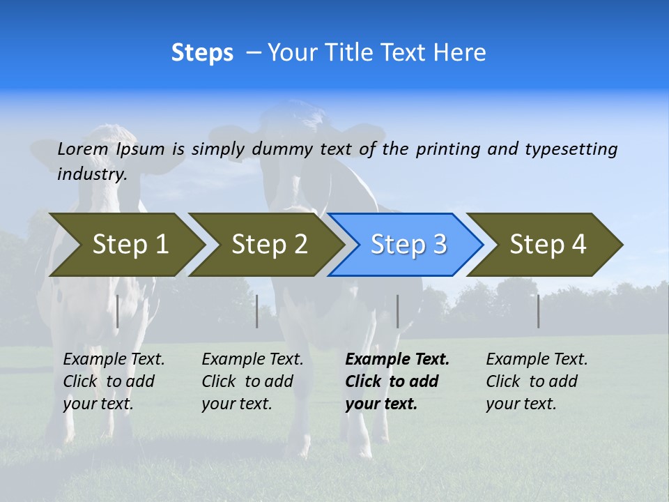 Agriculture Grazing Fresian PowerPoint Template