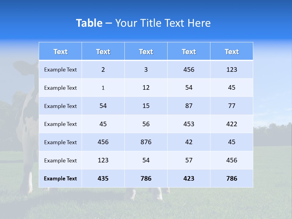 Agriculture Grazing Fresian PowerPoint Template