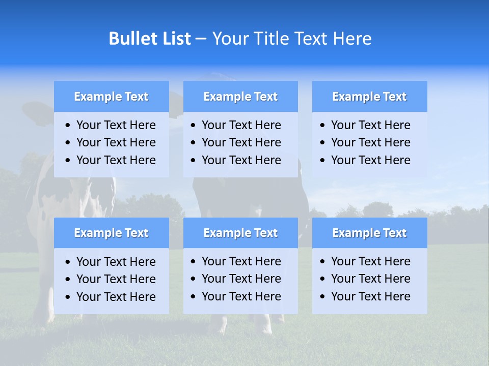 Agriculture Grazing Fresian PowerPoint Template