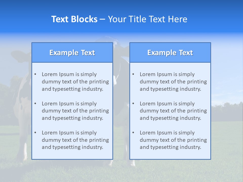 Agriculture Grazing Fresian PowerPoint Template