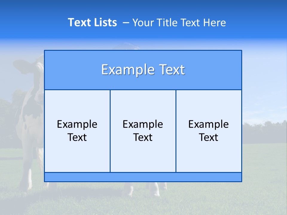 Agriculture Grazing Fresian PowerPoint Template