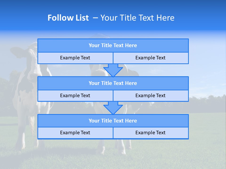 Agriculture Grazing Fresian PowerPoint Template