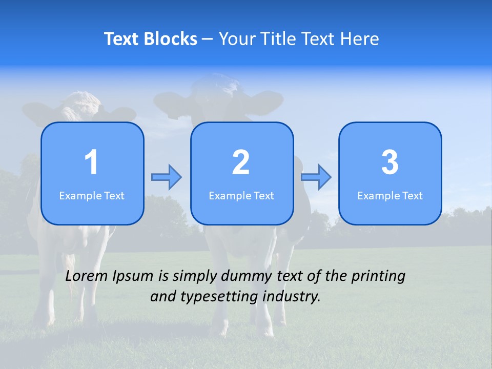 Agriculture Grazing Fresian PowerPoint Template