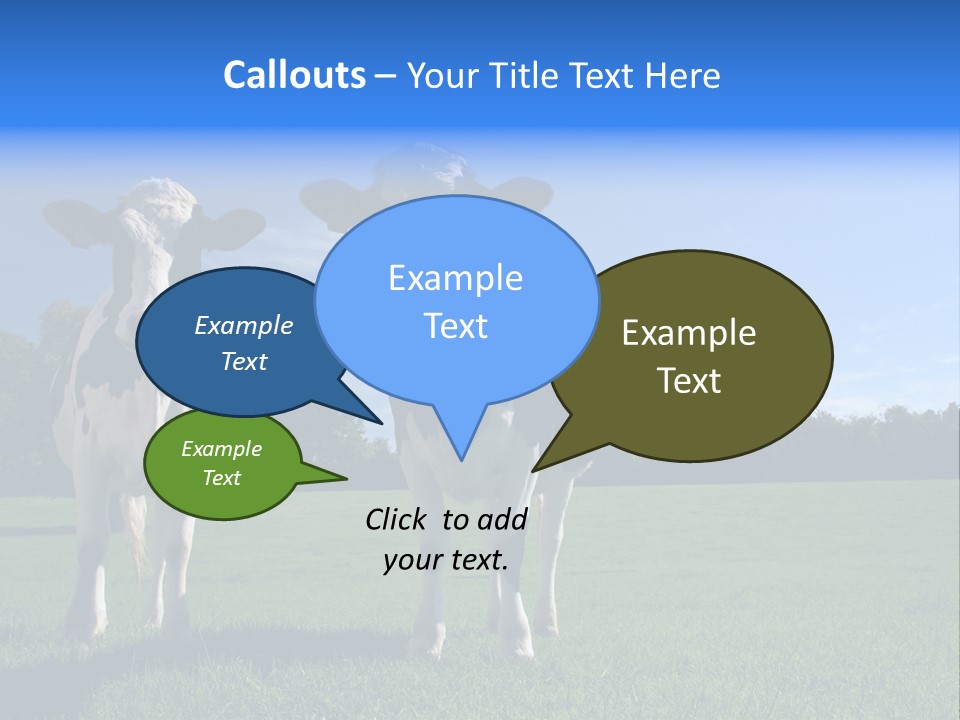 Agriculture Grazing Fresian PowerPoint Template