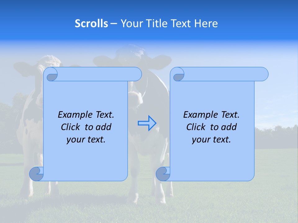 Agriculture Grazing Fresian PowerPoint Template