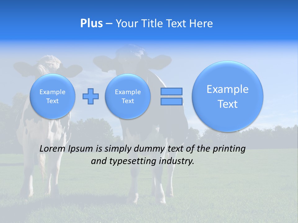 Agriculture Grazing Fresian PowerPoint Template