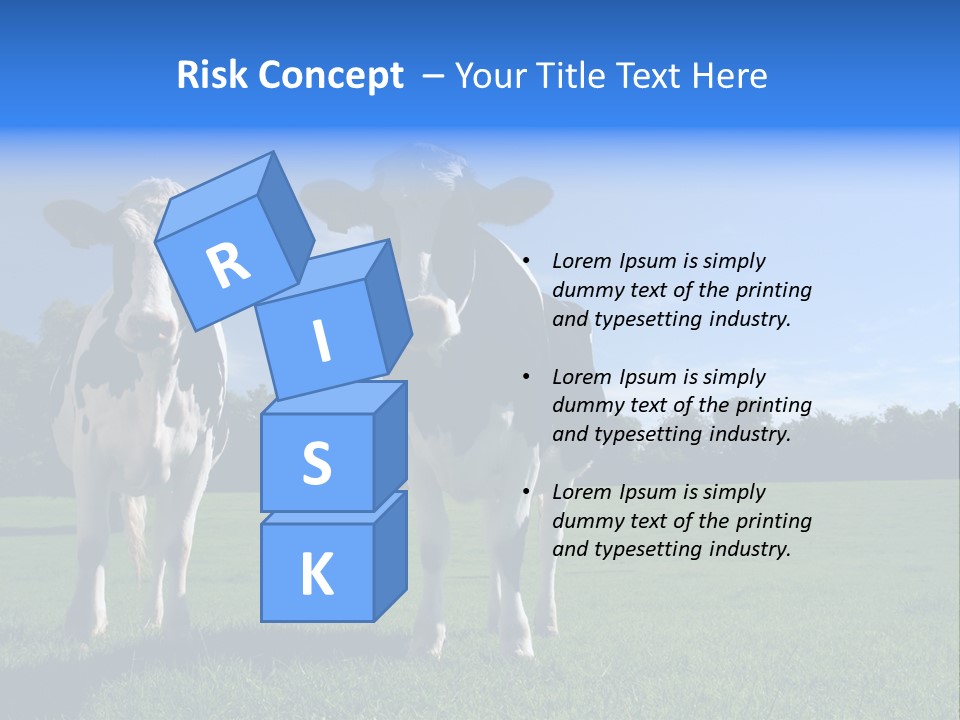 Agriculture Grazing Fresian PowerPoint Template