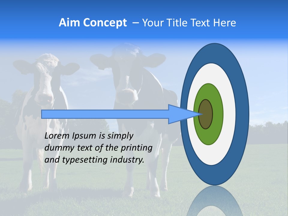 Agriculture Grazing Fresian PowerPoint Template