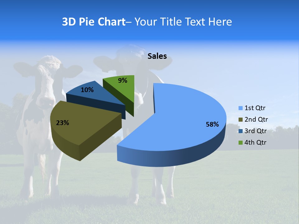 Agriculture Grazing Fresian PowerPoint Template