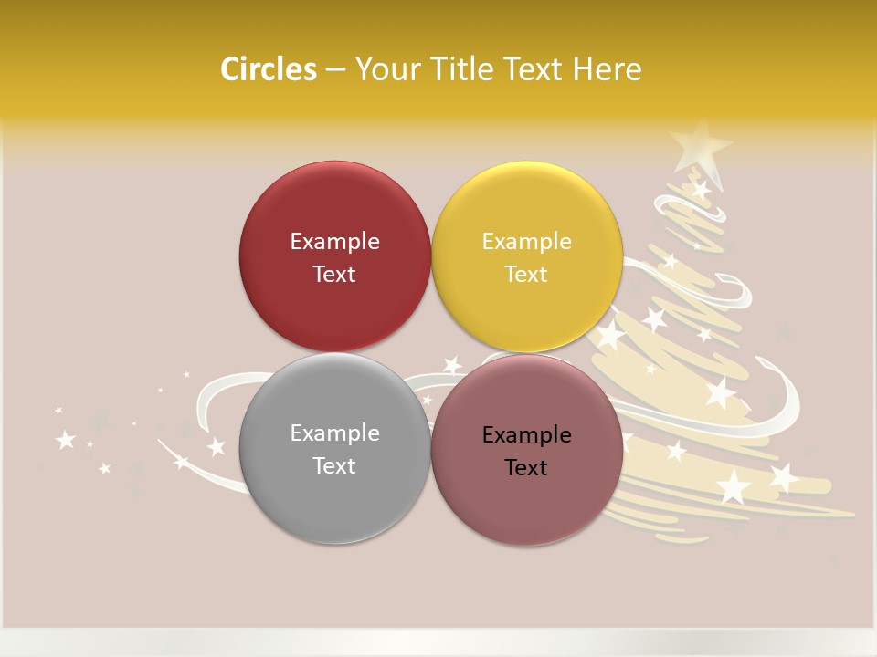 Decorated Stars Red PowerPoint Template