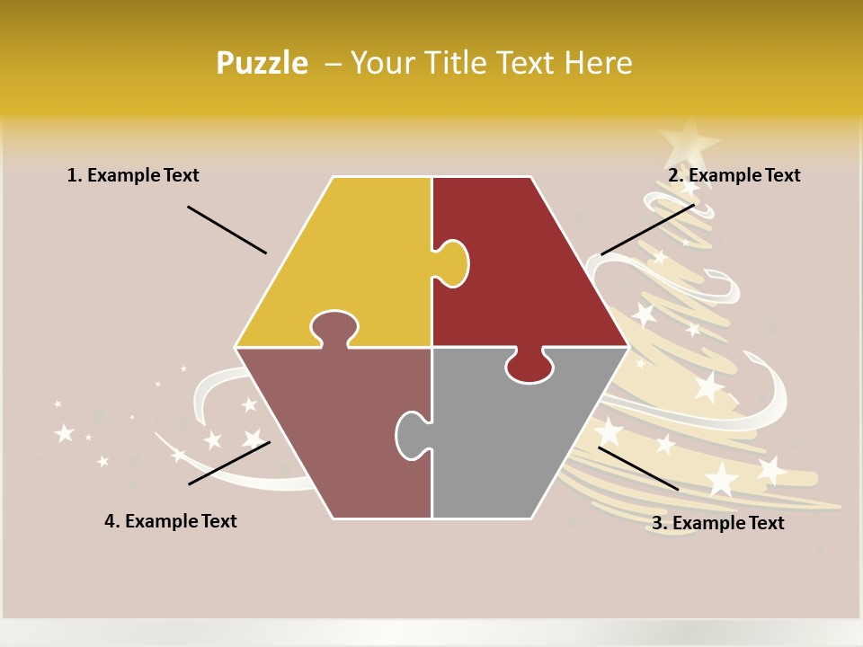 Decorated Stars Red PowerPoint Template