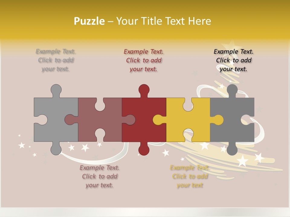 Decorated Stars Red PowerPoint Template