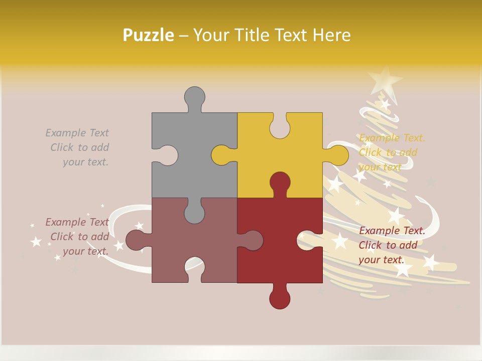 Decorated Stars Red PowerPoint Template