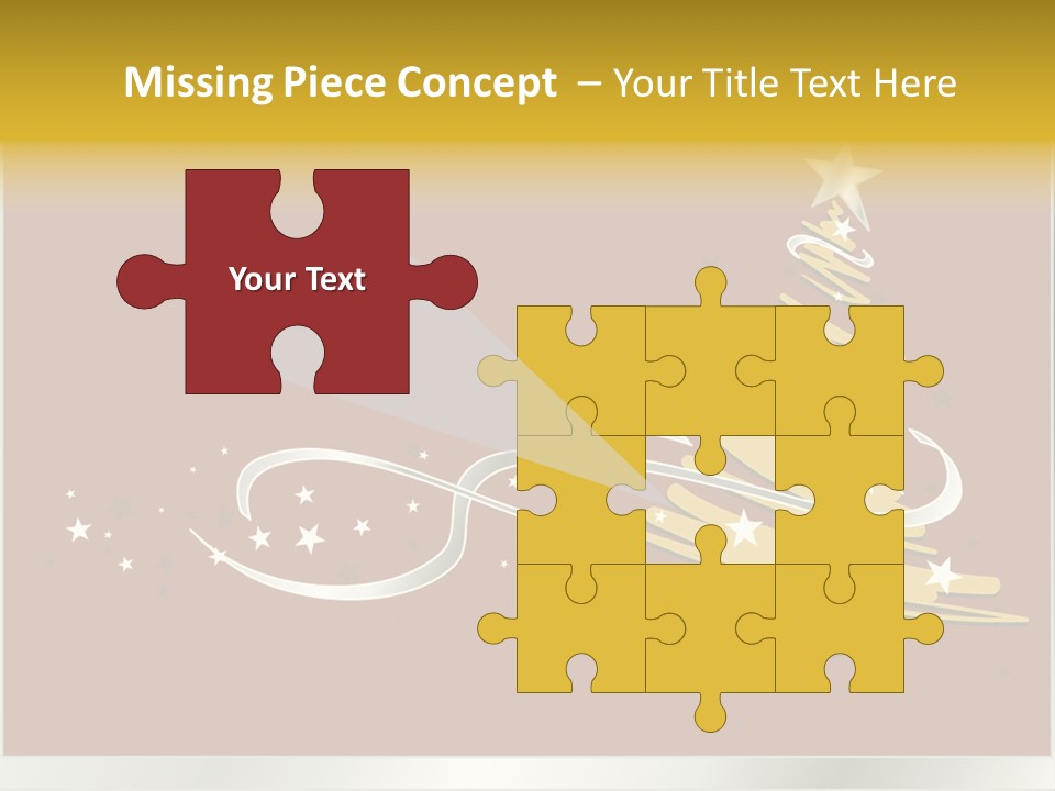 Decorated Stars Red PowerPoint Template