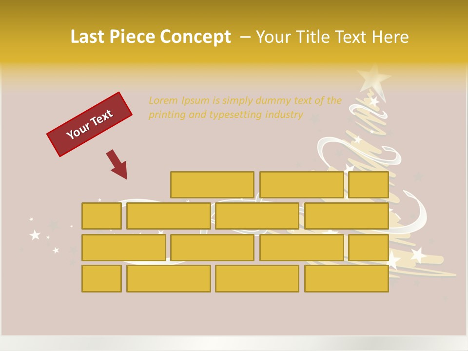 Decorated Stars Red PowerPoint Template