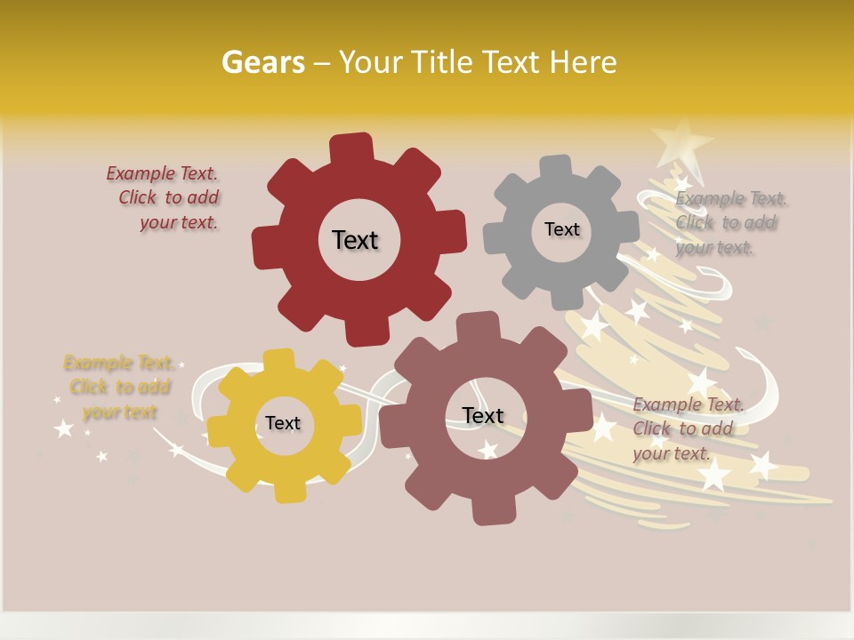 Decorated Stars Red PowerPoint Template