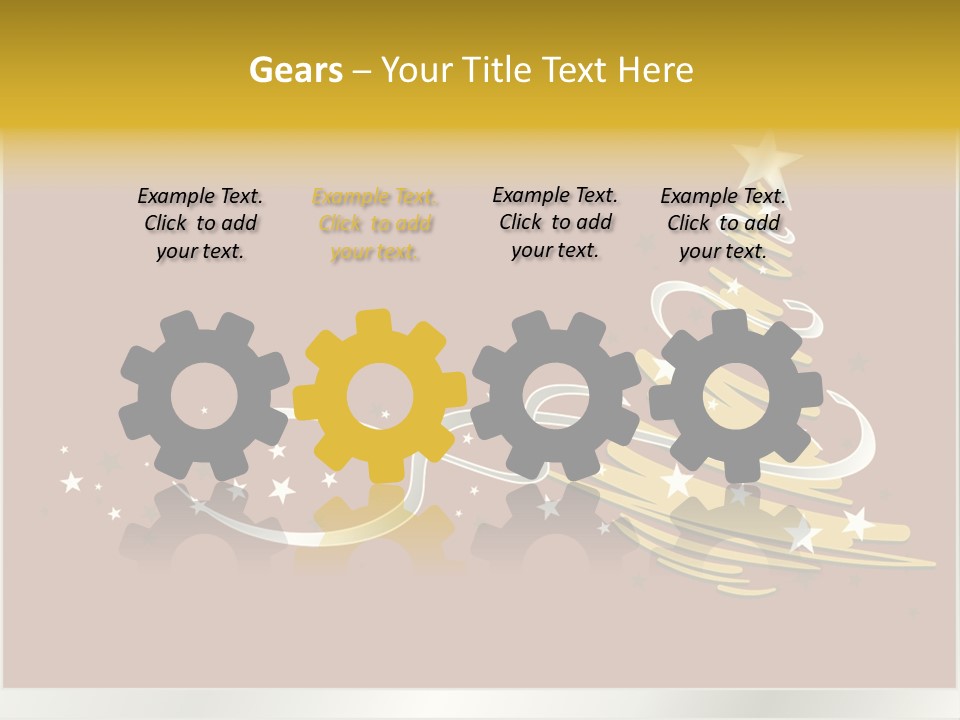 Decorated Stars Red PowerPoint Template