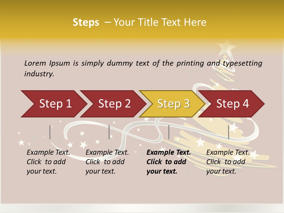 Decorated Stars Red PowerPoint Template