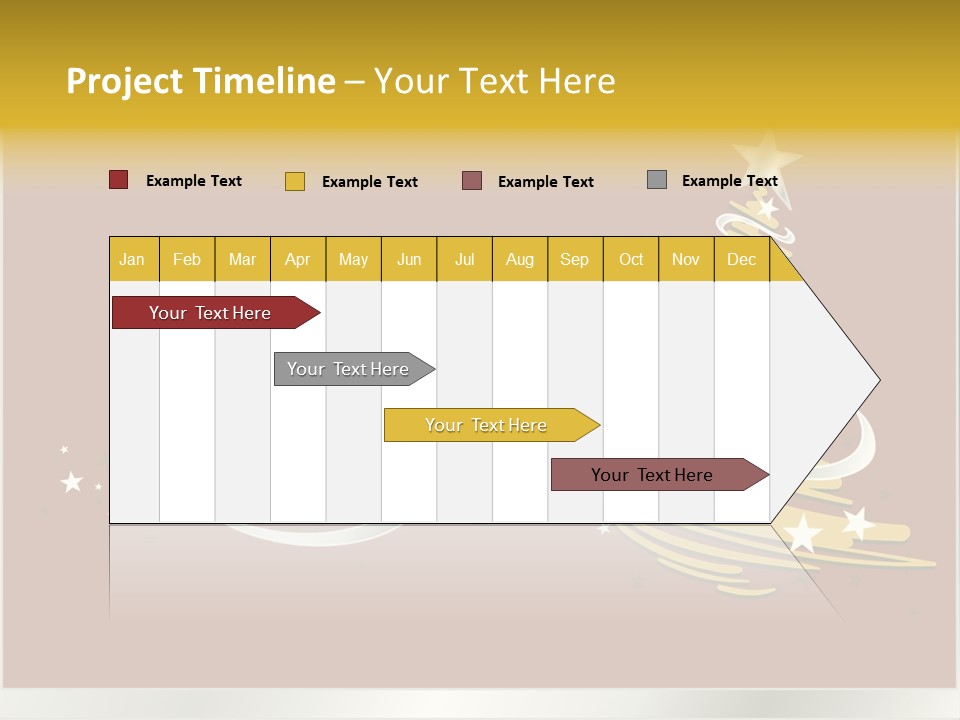 Decorated Stars Red PowerPoint Template