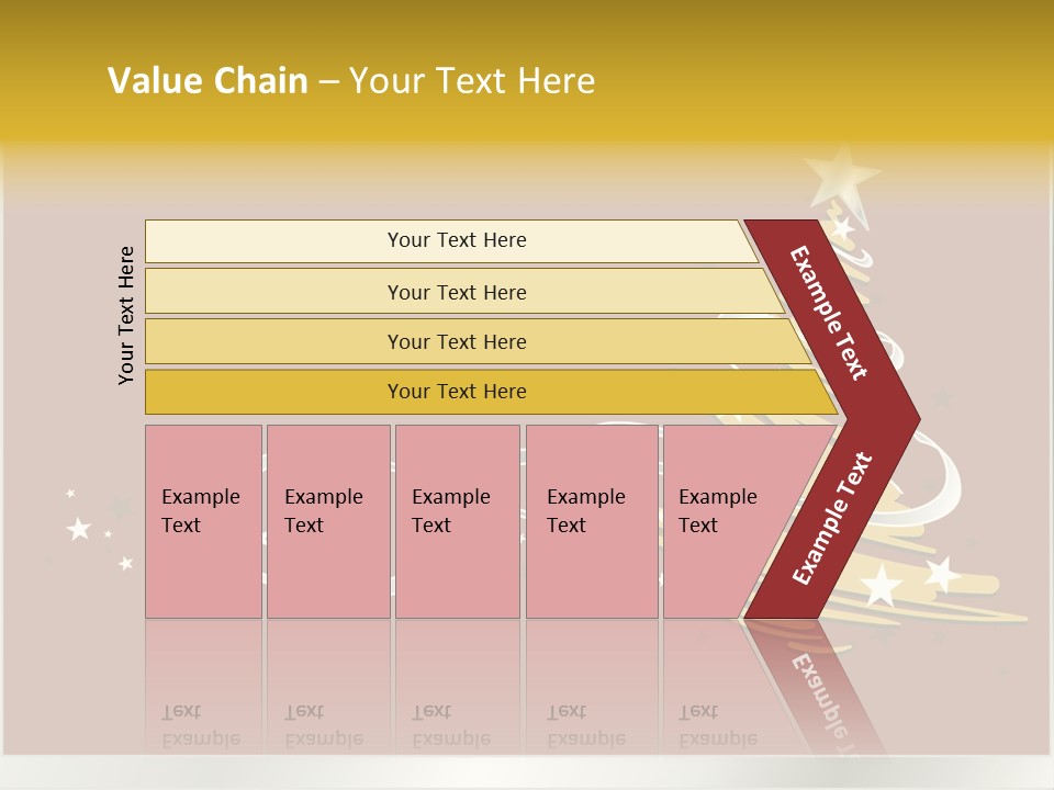 Decorated Stars Red PowerPoint Template