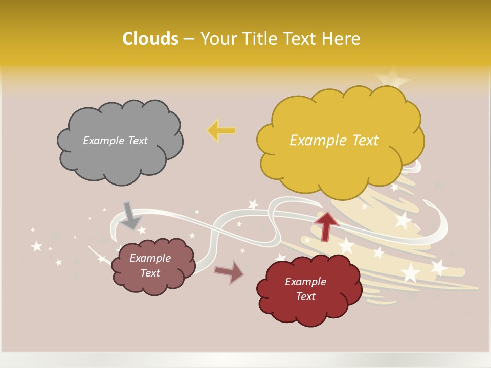 Decorated Stars Red PowerPoint Template