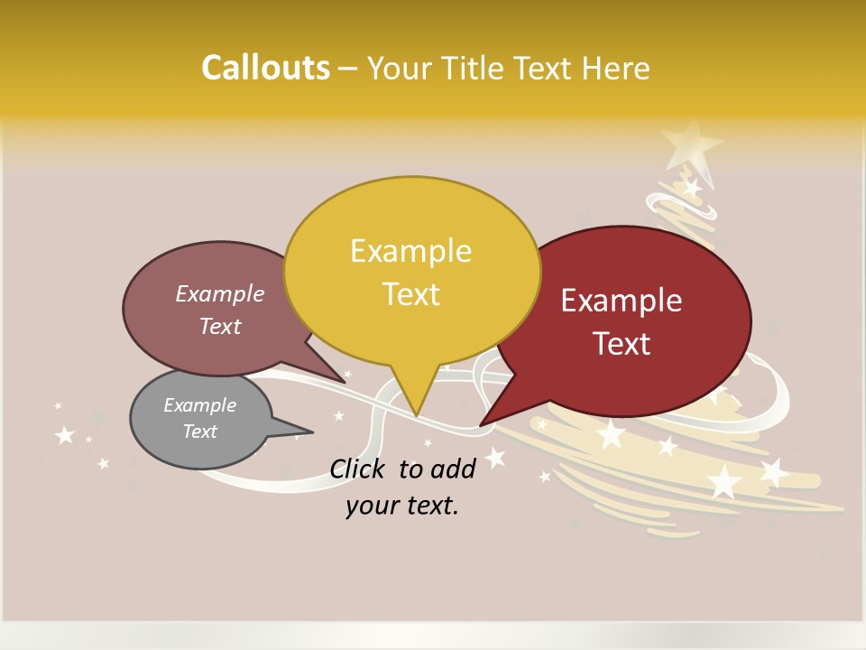 Decorated Stars Red PowerPoint Template