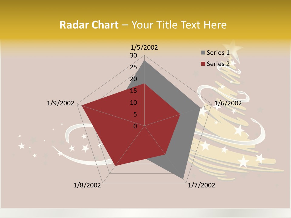 Decorated Stars Red PowerPoint Template