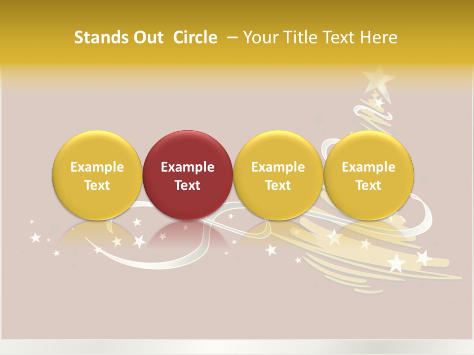 Decorated Stars Red PowerPoint Template