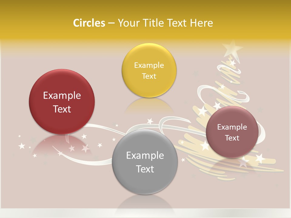 Decorated Stars Red PowerPoint Template