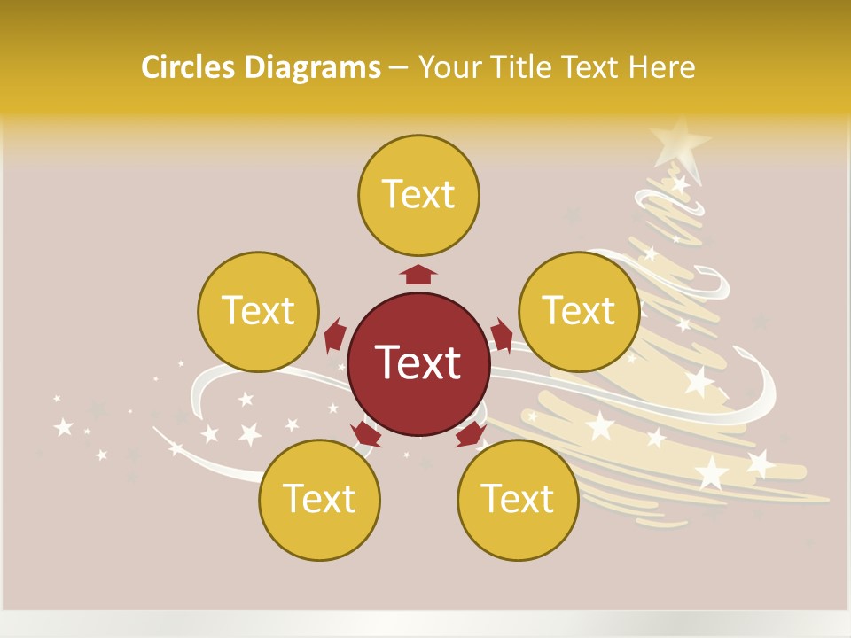 Decorated Stars Red PowerPoint Template