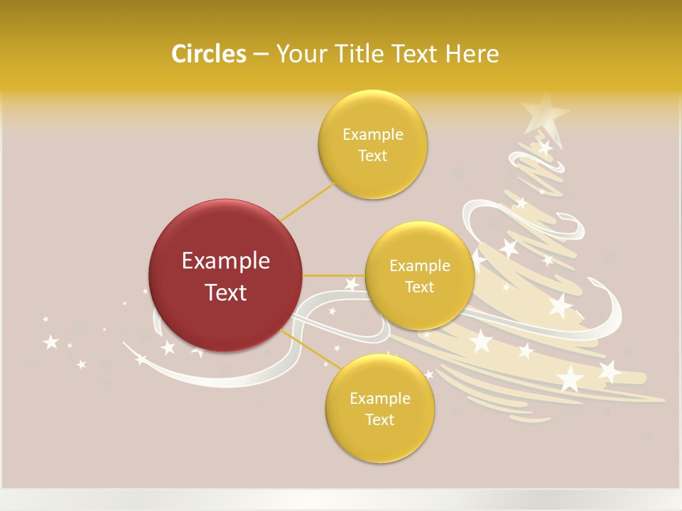 Decorated Stars Red PowerPoint Template