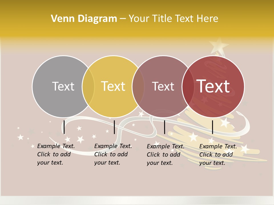 Decorated Stars Red PowerPoint Template