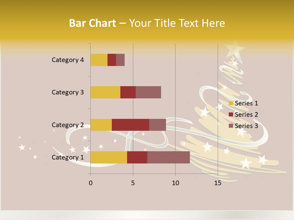 Decorated Stars Red PowerPoint Template