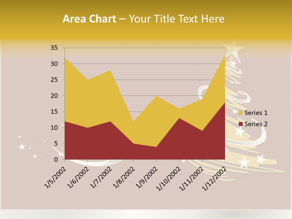 Decorated Stars Red PowerPoint Template
