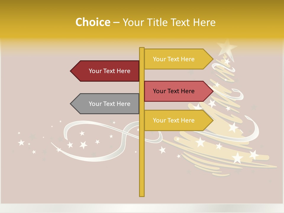 Decorated Stars Red PowerPoint Template
