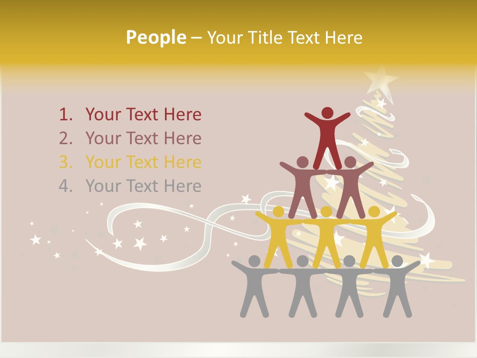 Decorated Stars Red PowerPoint Template