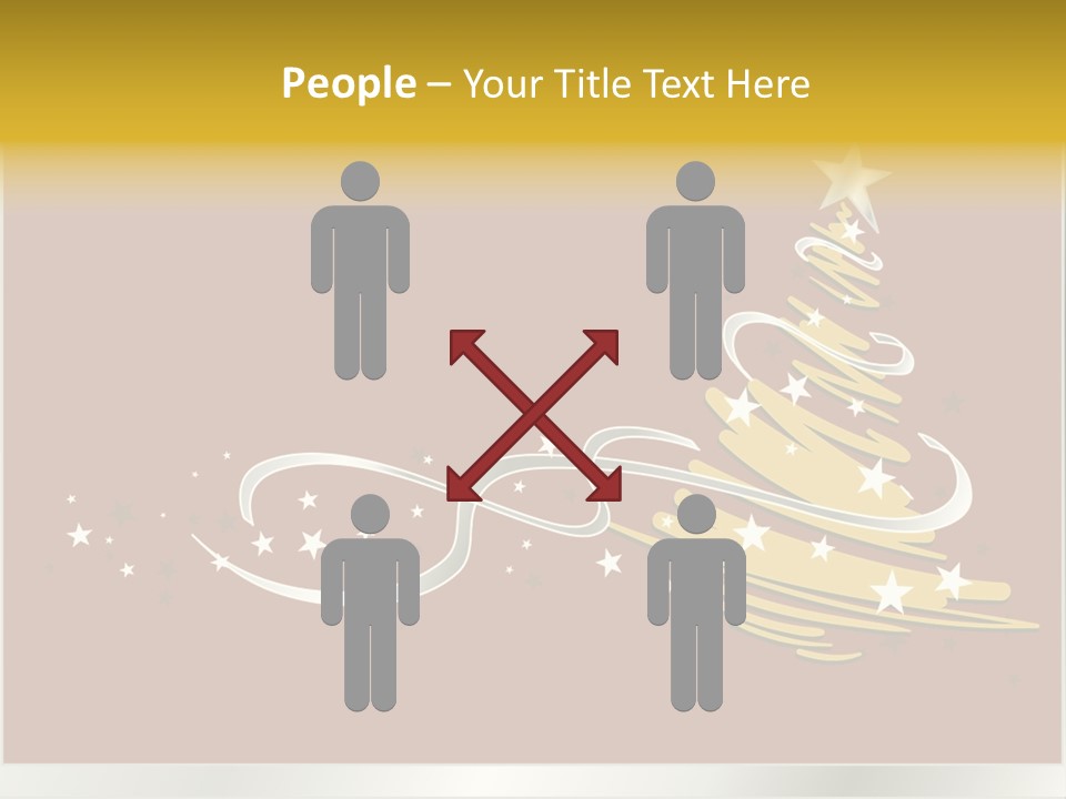 Decorated Stars Red PowerPoint Template