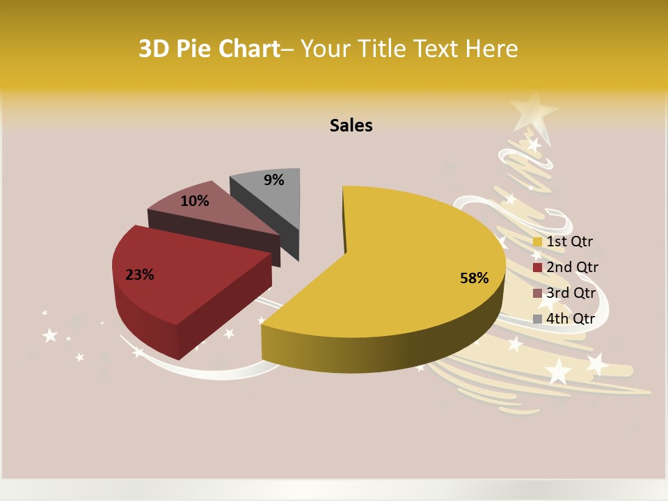 Decorated Stars Red PowerPoint Template