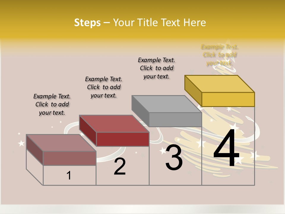 Decorated Stars Red PowerPoint Template