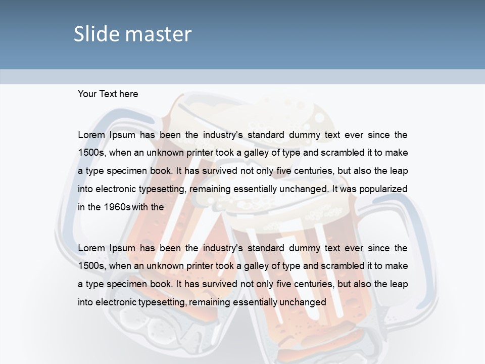 Refreshment Yellow Beer PowerPoint Template