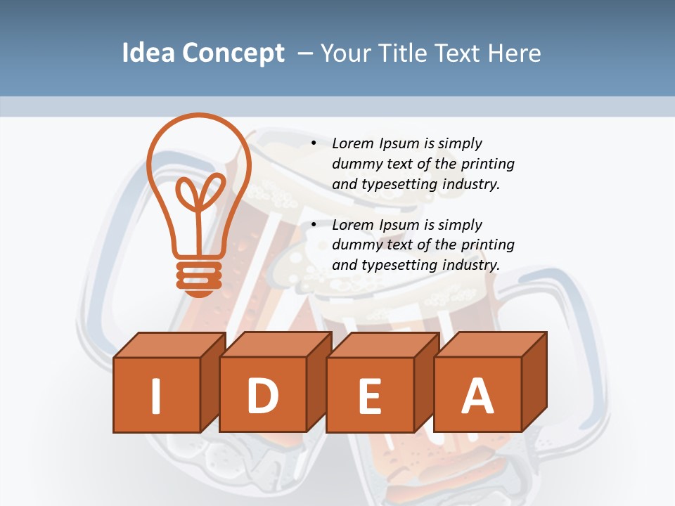 Refreshment Yellow Beer PowerPoint Template