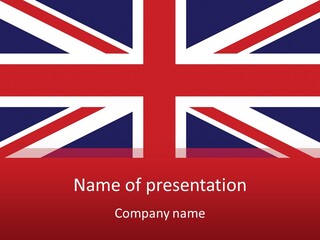 Flag Red United PowerPoint Template