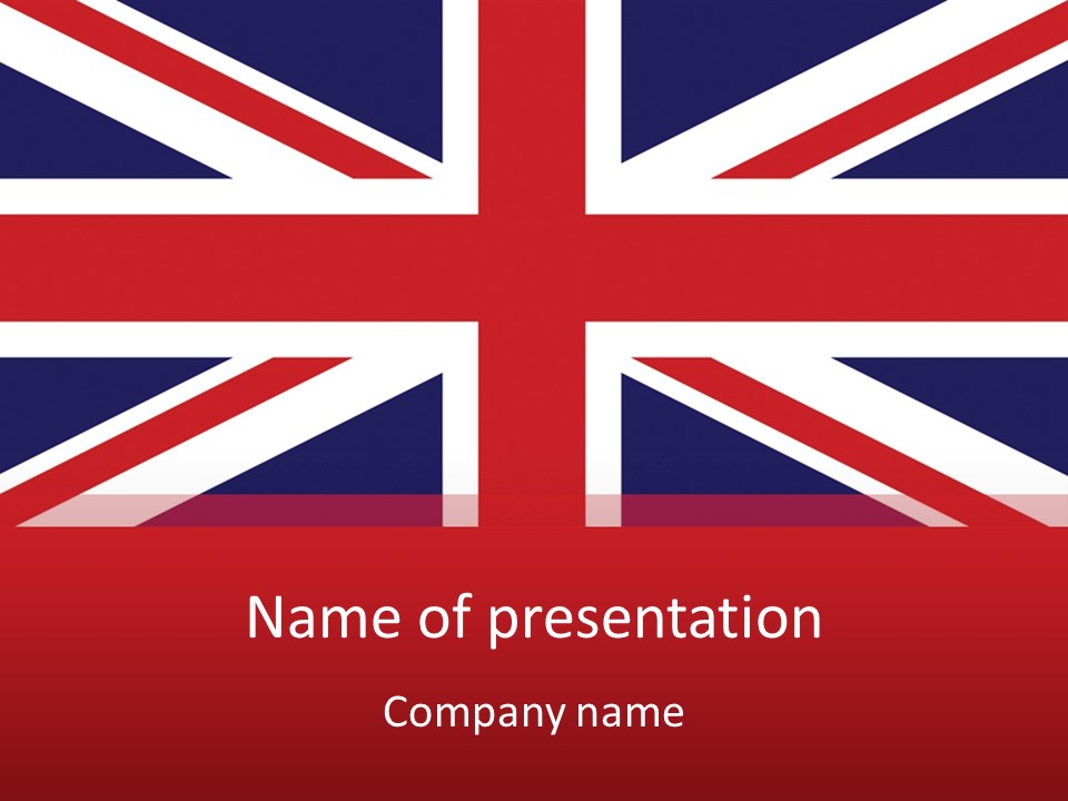 Flag Red United PowerPoint Template