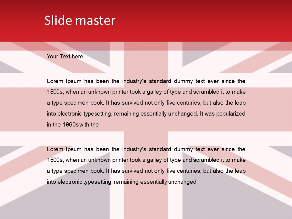 Flag Red United PowerPoint Template