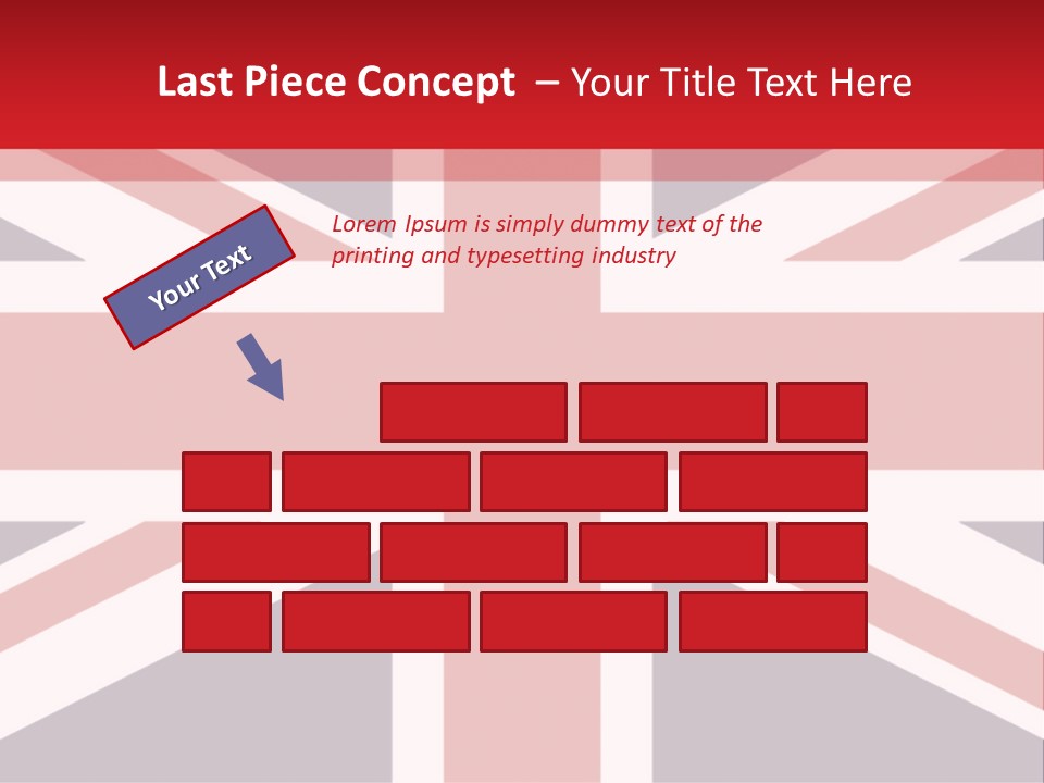 Flag Red United PowerPoint Template