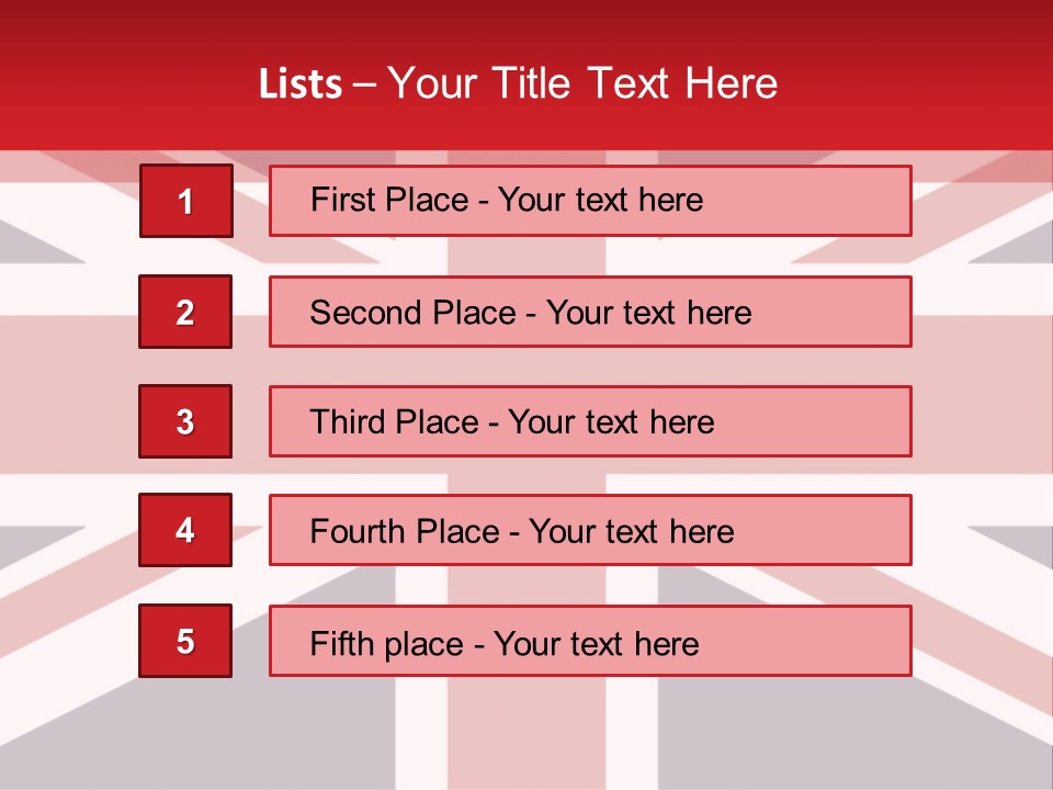 Flag Red United PowerPoint Template