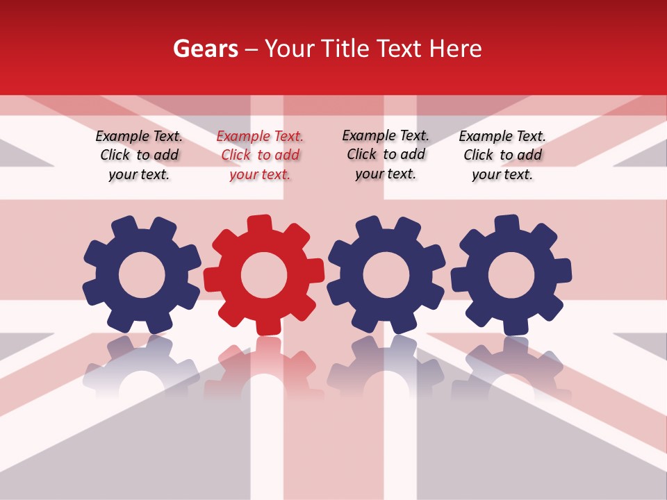 Flag Red United PowerPoint Template