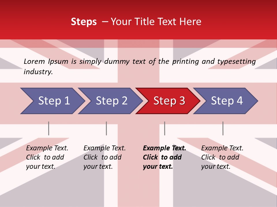 Flag Red United PowerPoint Template