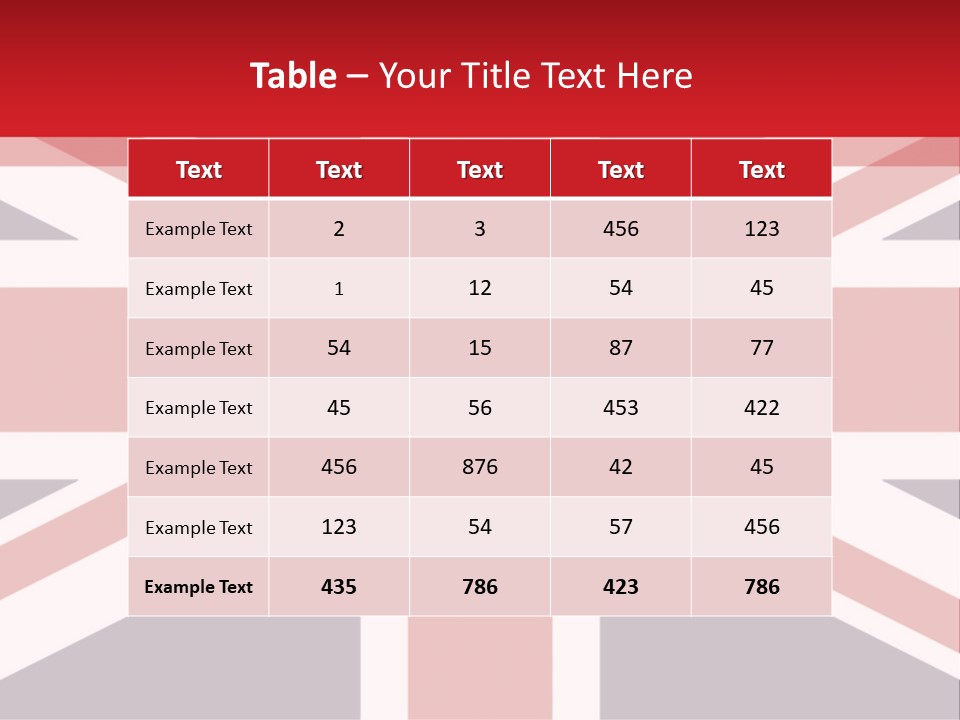 Flag Red United PowerPoint Template